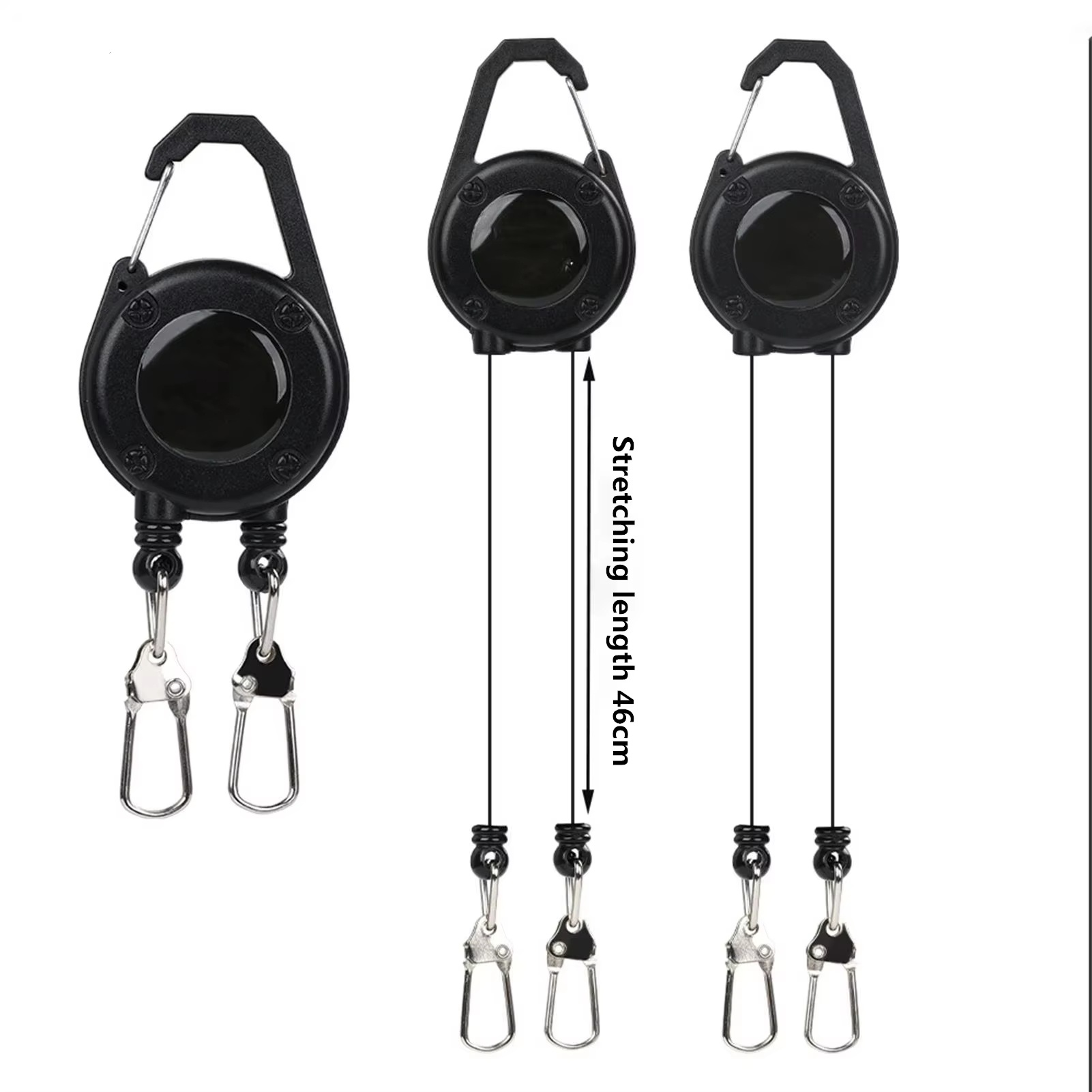 Fly Reel - Porte-clés rétractable, clip de ceinture rétractable